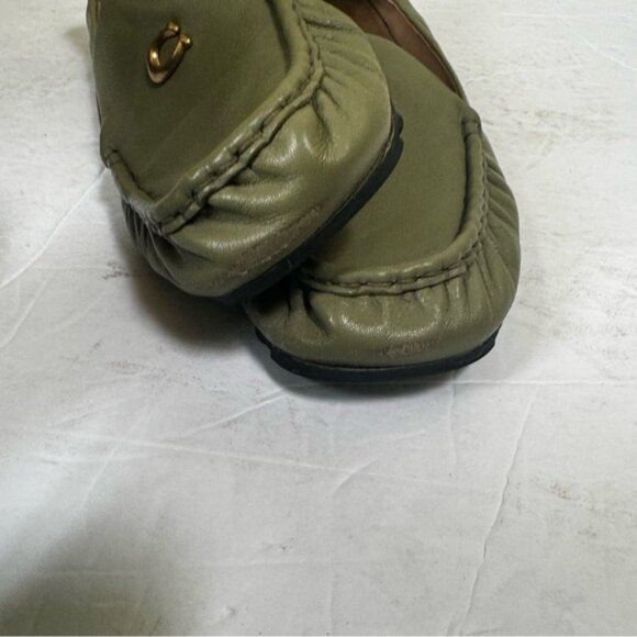 Coach Ronnie Loafer C Logo Leather Driving Shoes Slip On Minimalist Comfort Flat - Picture 7 of 16